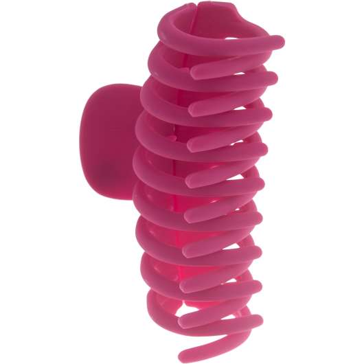 Dazzling Hair Clip Rubber Feel 9 Cm Bright Pink