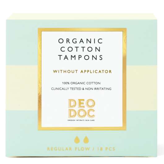 DeoDoc Cotton Tampons Without Applicator Regular