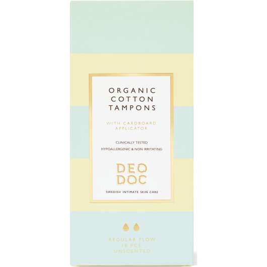 DeoDoc Organic Cotton Tampons Regular