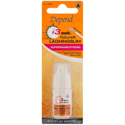Depend 3 Sec. Natural Nail Glue With Brush