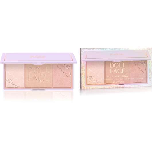 Doll Face Glow, Baby, Glow 3 Shade Glow/Highlighter Hollywood Halo