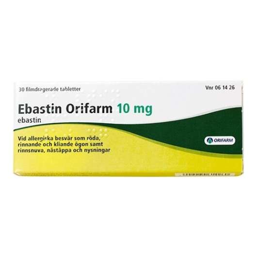 Ebastin Orifarm, filmdragerad tablett 10 mg 30 st