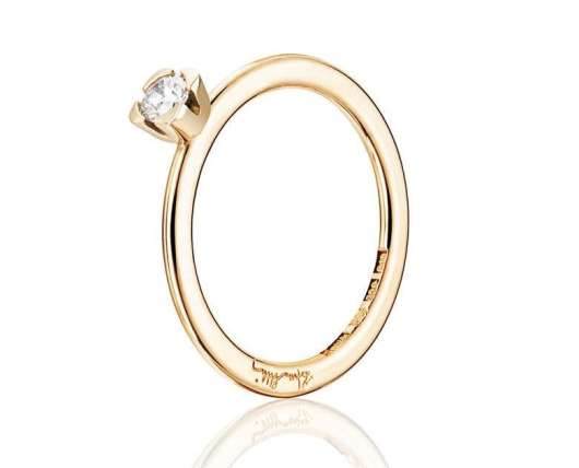 Efva Attling Love Bead Wedding Ring 0.19 ct Gold
