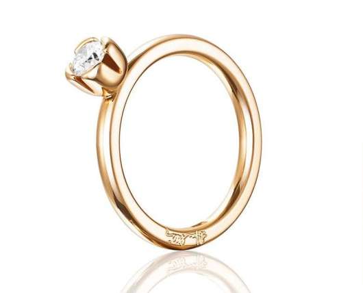 Efva Attling Love Bead Wedding Ring 0.30 ct Gold