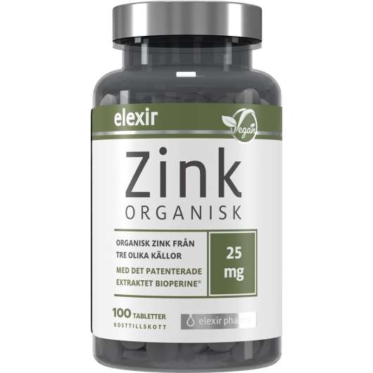 Elexir Pharma Organisk Zink 100 st