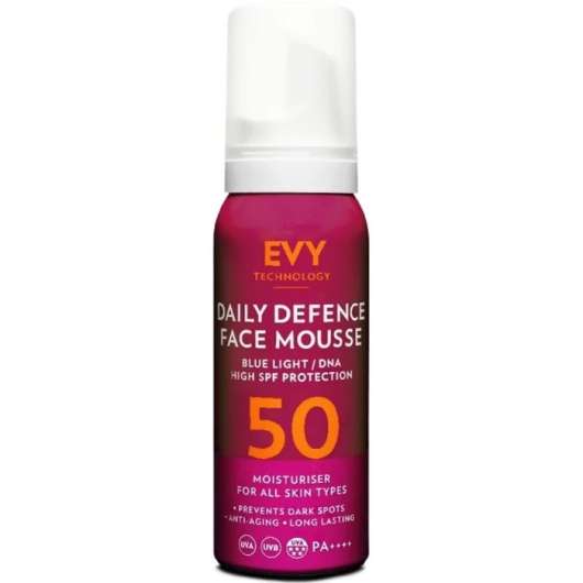 EVY Daily Defense Skin Cancer Awareness Face Mousse SPF 50 75 ml