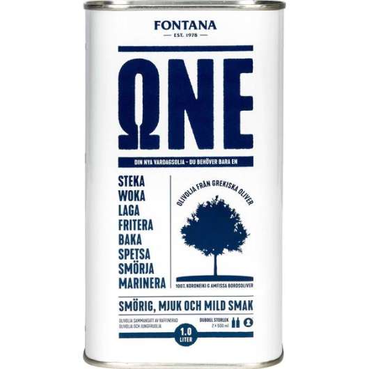 Fontana ONE Oliveolja Plåt 1 liter