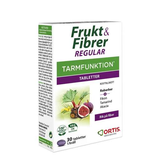 Frukt & Fibrer Tabletter 30 TABLETTER