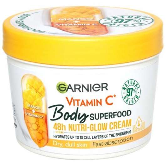 Garnier Body Superfood Vitamin C* & Mango 48H Nutri-Glow Cream For Dry