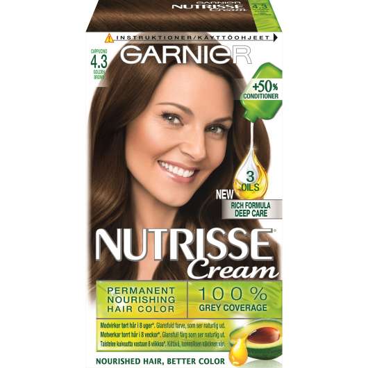 Garnier Nutrisse Cream 4.3 Golden Brown