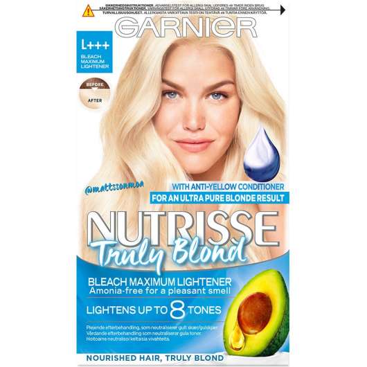 Garnier Nutrisse Truly Blond L+++ Ultimate Platinum Blonde,  Garnier Blondering & blekning