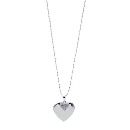 Gemini Långt halsband med hjärta HL673-20COL0 Silver