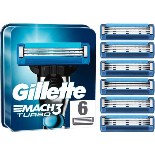 Gillette Mach3 Turbo Men’s Razor Blade Refills 6 st