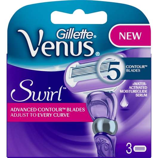 Gillette Venus Swirl 3-Pack,  Gillette Rakhyvel & Rakblad