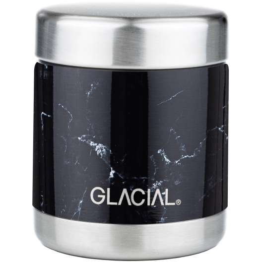 Glacial Food Jar Black Marble