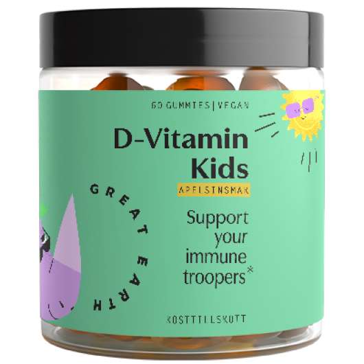 Great Earth D-Vitamin Kids 60 st