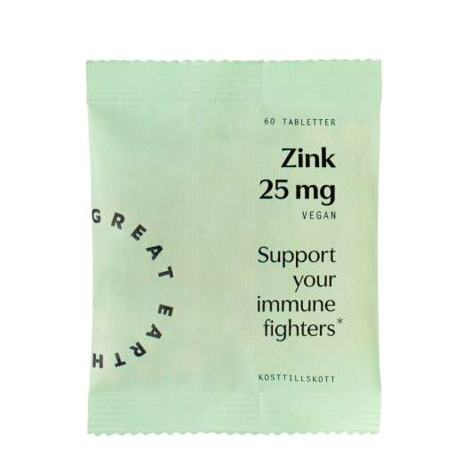 Great Earth Zink 25 mg 60 tab Refill