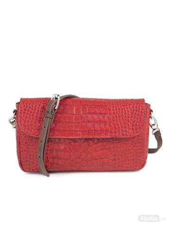 Handväska C.Oui Croco Leather Clutch Bag Toscane 29 - Red