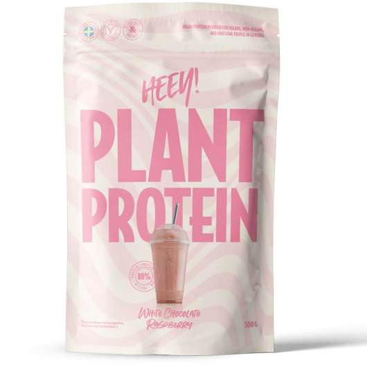 Heey! Veganskt Protein Vit Choklad & Hallon 500 g