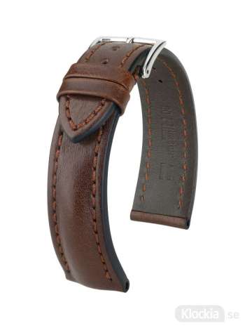 Hirsch Lucca, Artisan Leather 22mm Large Brun/Silver 04902010-2-22