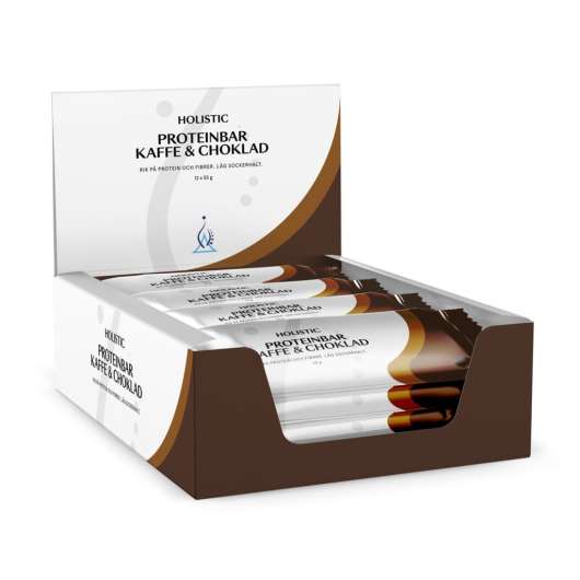 Holistic Proteinbar Kaffe & Choklad 55 g x 12 st