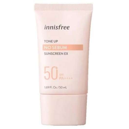 Innisfree tone up no sebum sunscreen spf50+ pa++++ 50 ml