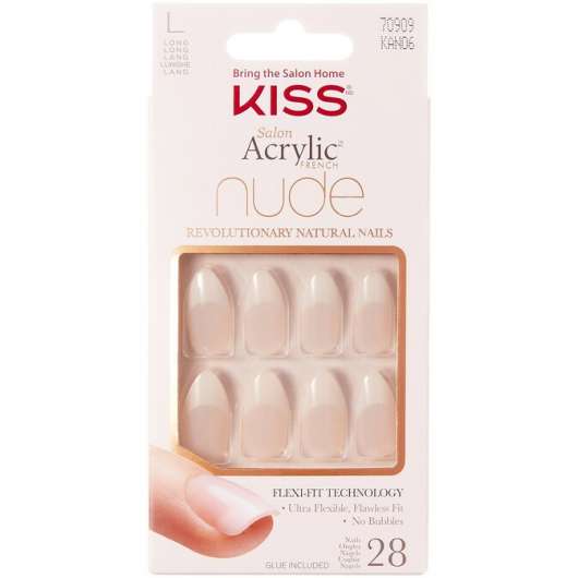 Kiss Salon Acrylic French Nude Revolutionary Natural Nails Long Sensib