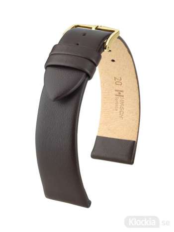 Klockarmband Hirsch Toronto 10mm Medium Brun/Guld 03702110-1-10