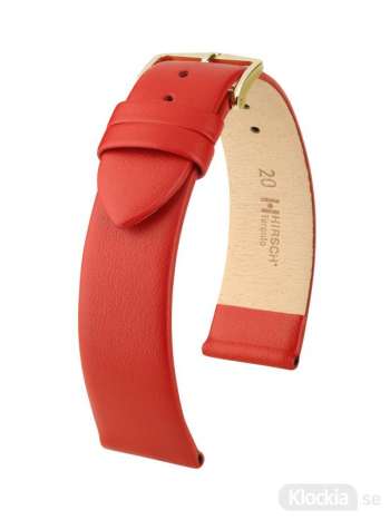 Klockarmband Hirsch Toronto 12mm Medium Röd/Guld 03702120-1-12