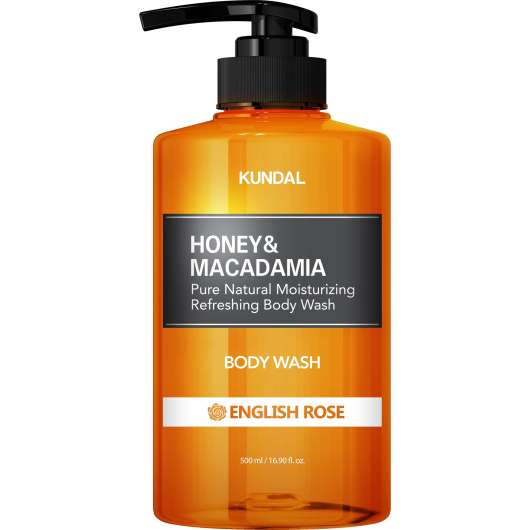 Kundal Honey & Macadamia Pure Body Wash English Rose 500 ml