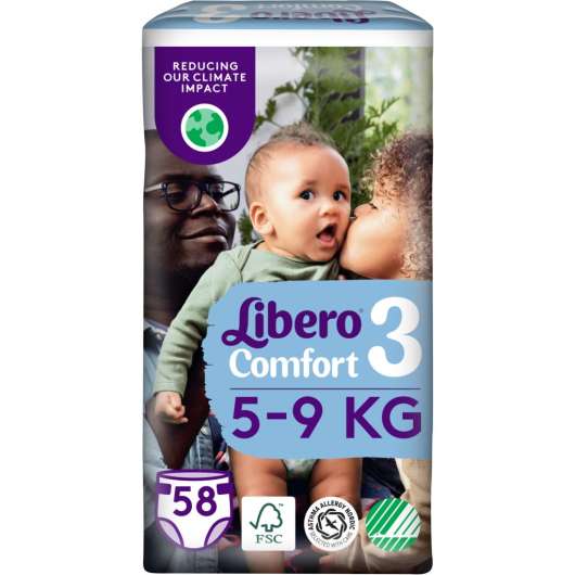 Libero Comfort 3 Blöjor (5-9 kg) 58 st