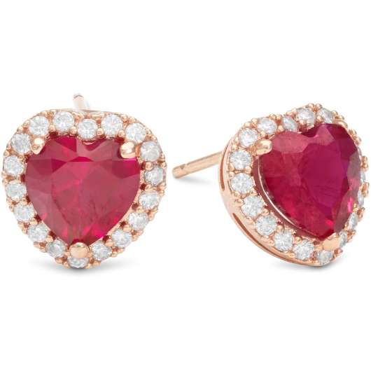Lily and Rose Delphine stud earrings - Pink ruby Pink ruby