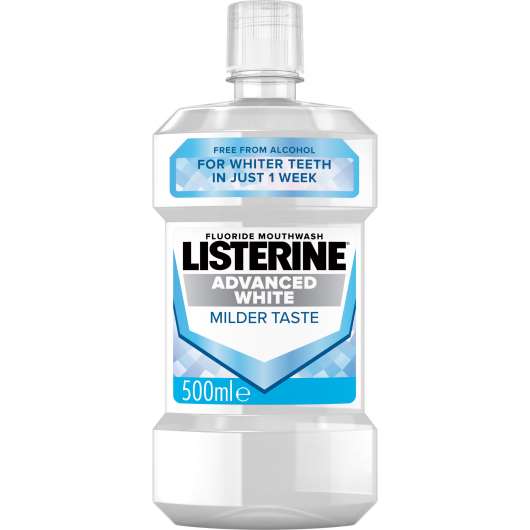 Listerine Milder Taste  Mouthwash Advanced White 500 ml