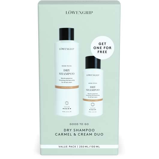 Löwengrip Good to Go  Dry Shampoo Caramel & Cream Duo Value Pack