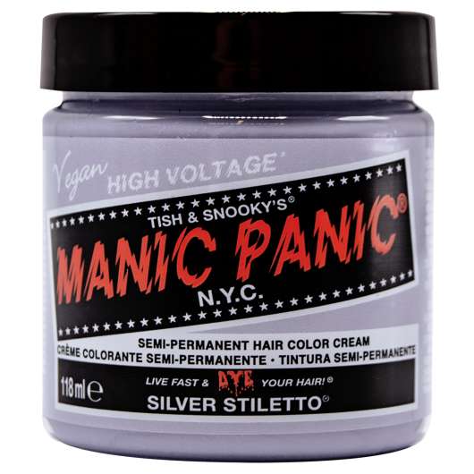 Manic Panic Amplified Classic  Silver Stilletto