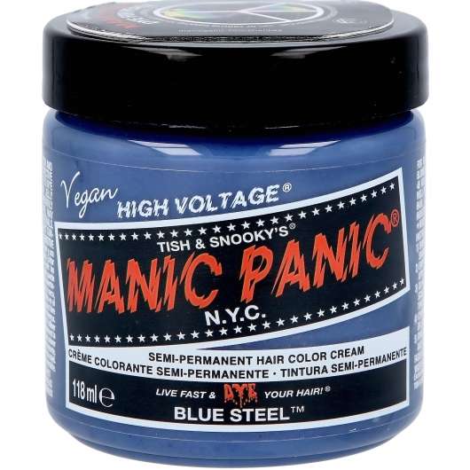 Manic Panic Semi-Permanent Hair Color Cream Blue Steel