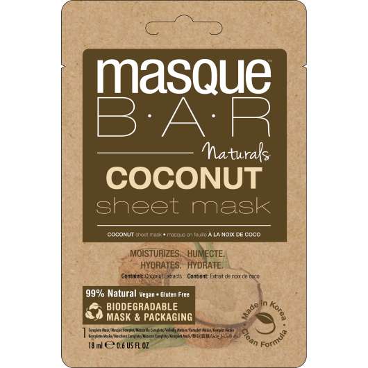 MasqueBar Naturals Coconut Sheet Mask 18 ml