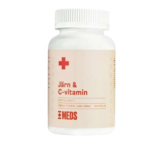MEDS Järn 28 mg & C-vitamin 500 mg 90 kapslar
