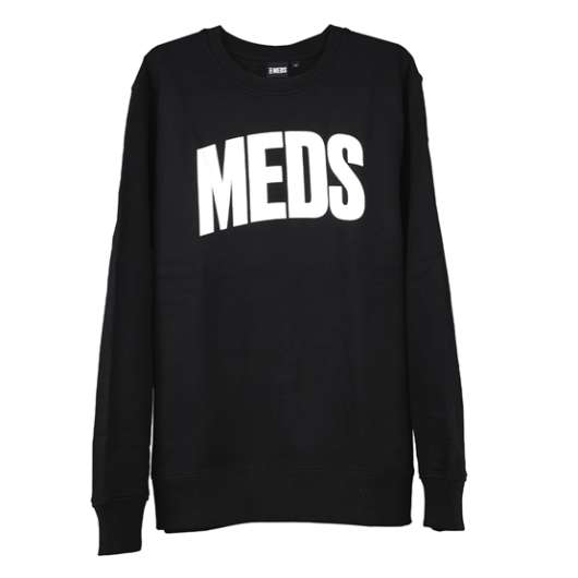 MEDS Sweatshirt Black med White S