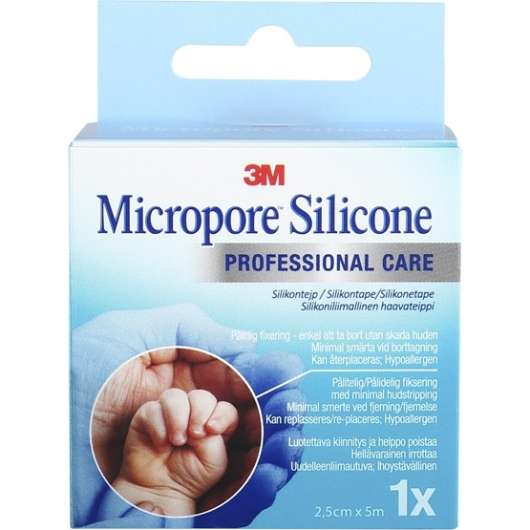 Micropore Kind Removal Silicone Tape 2,5 cm x 5 m 1 st