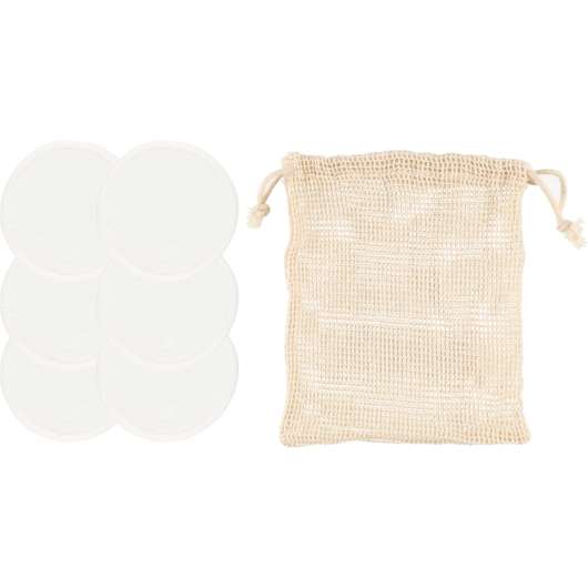 Mineas Bamboo Face Pads White 6 pcs