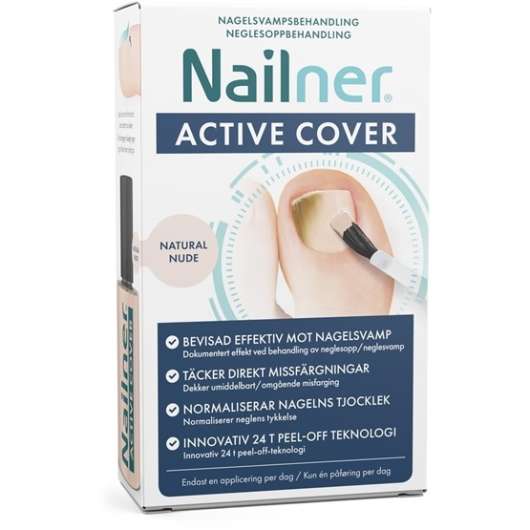 Nailner Active Cover Nagelsvampbehandling Nude 30 ml