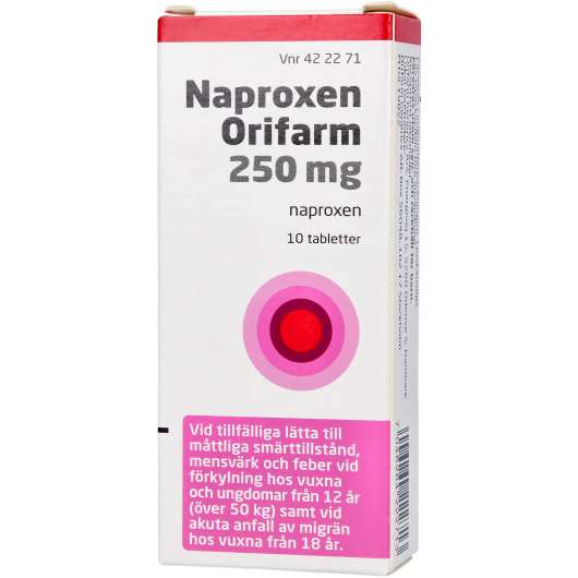Naproxen Orifarm Tablett 250mg 10 st