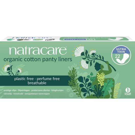 Natracare Panty Organic Cotton Panty Liners Ultra Thin 22 pcs