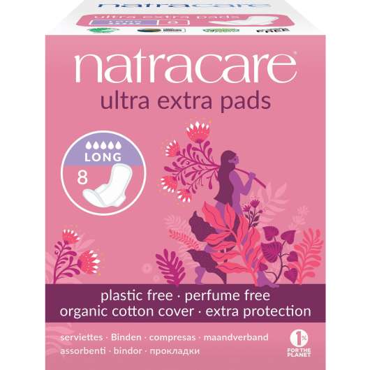 Natracare Ultra Extra Pads Long 8 pcs