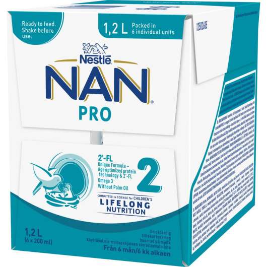 Nestlé NAN PRO2 Drickfärdig Tillskottsnäring 6 x 200 ml