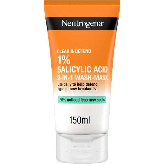 Neutrogena Clear & Defend 1 % Salicylic Acid 2-in-1 Wash-Mask 150 ml