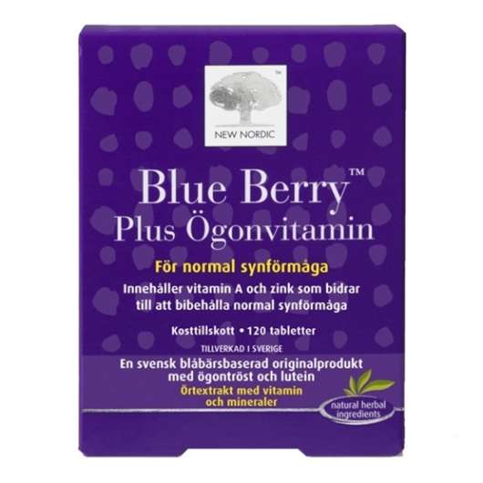New Nordic Blue Berry Plus Ögonvitamin 120 tabletter