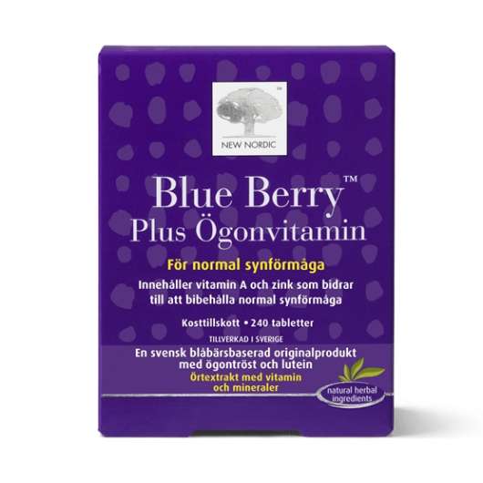 New Nordic Blue Berry Plus Ögonvitamin 240 tabletter