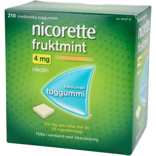 Nicorette Medicinskt tuggummi Fruktmint 4mg 210 st
